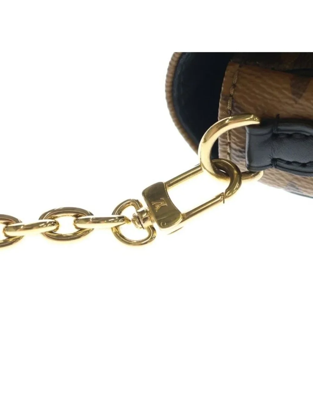 Louis Vuitton Monogram Reverse Wallet on Chain Ivy Leather 2-Way Shoulder
